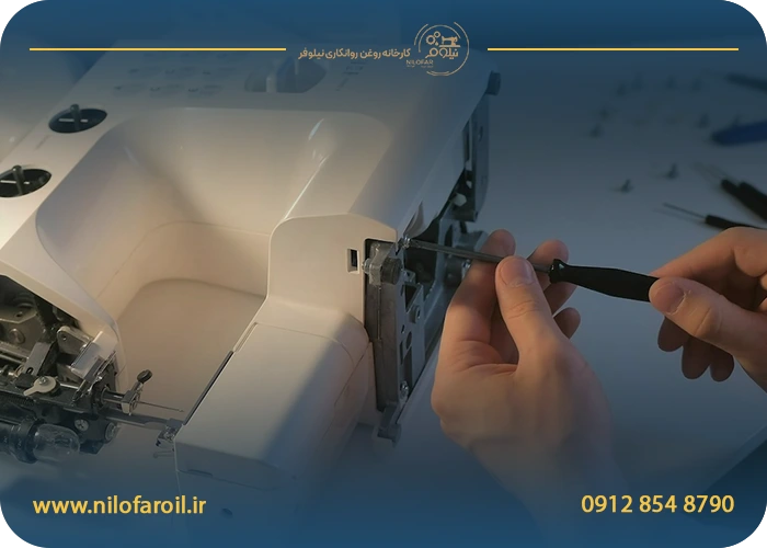 چرا چرخ خیاطی صنعتی روغنریزی میکند؟