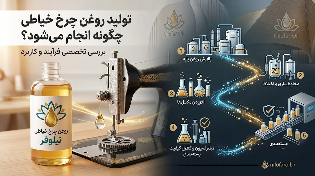 مواد اولیه مورد استفاده در تولید روغن چرخ خیاطی