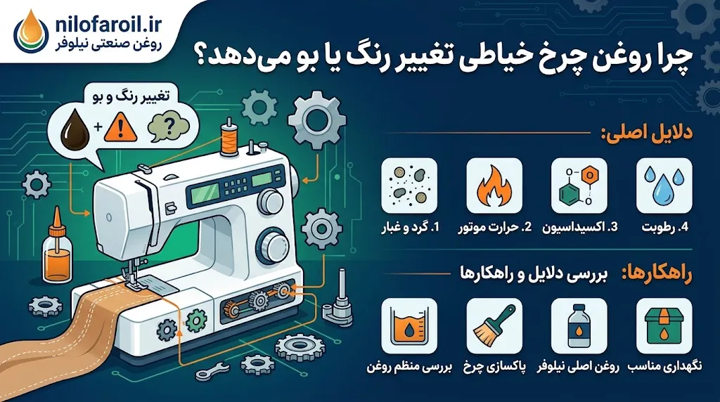 آیا تغییر رنگ روغن چرخ خیاطی طبیعی است؟